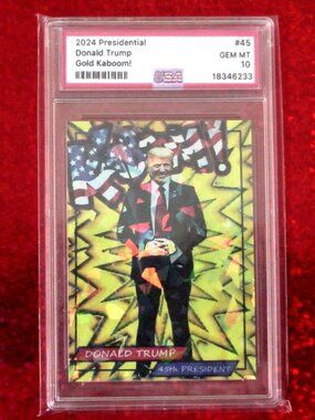 Donald Trump Gold Cracked Ice Kaboom Novelty Card